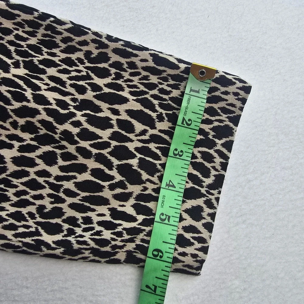 Banana Republic Sloan Leopard Animal Print Ankle Pants Tan Black Size 10